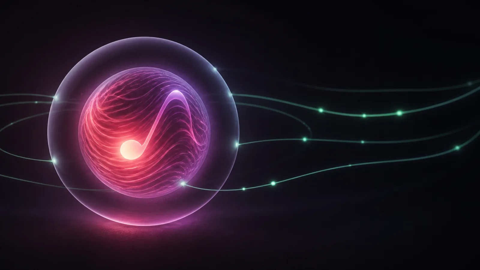 Un nucleo musicale protetto mentre i soli segnali di coordinamento scorrono all'esterno